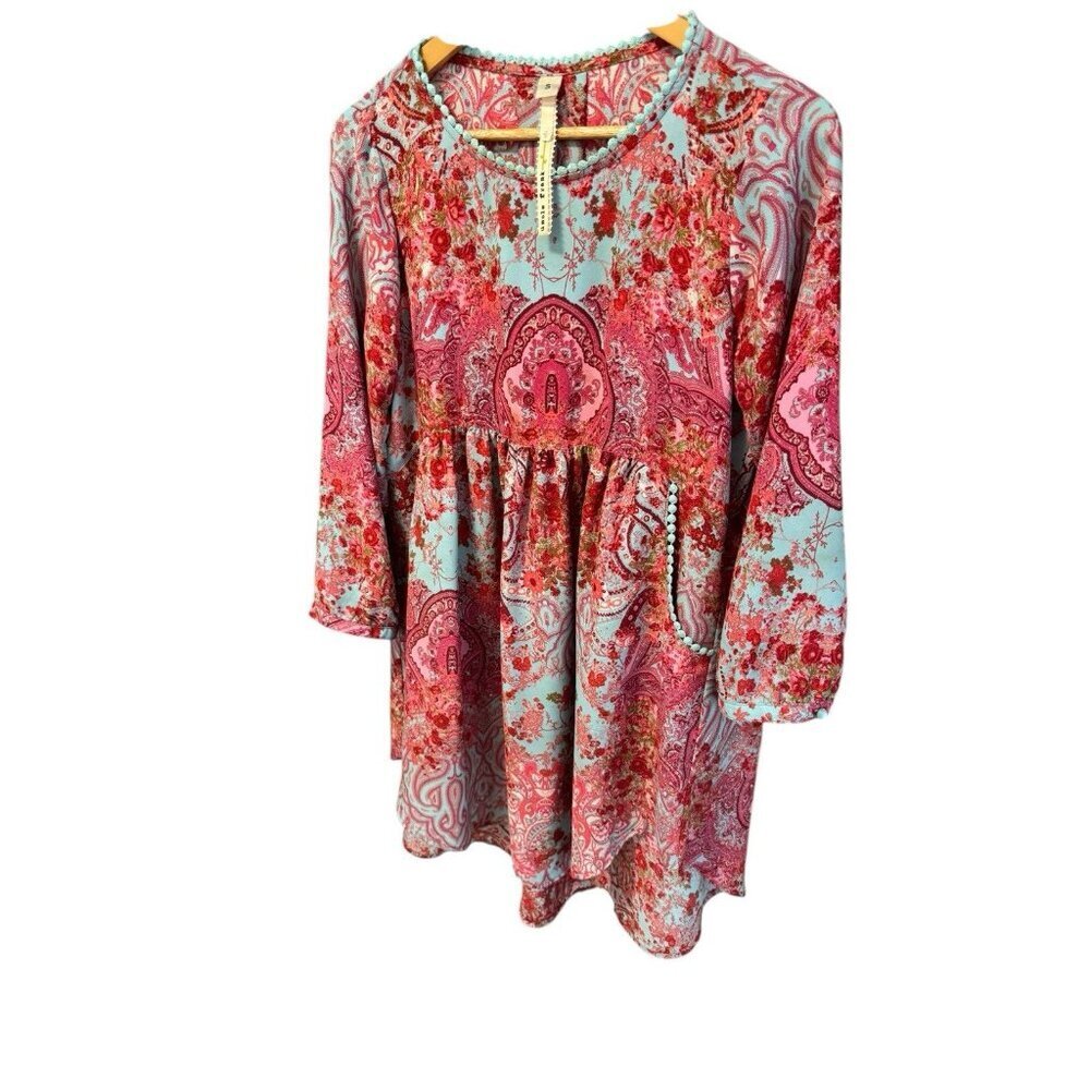 Anthropologie Uncle Frank Paisley Dress Boho Flowy Peasant Lightweight Small - Picture 5 of 8